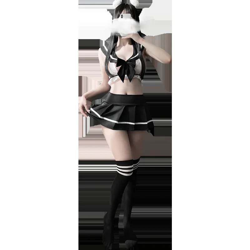 Японский эротический женский костюм Кружевная комбинация платье горничной