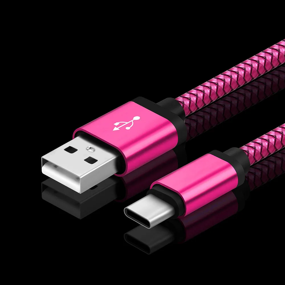 1 м 2 м 3M алюминиевый сверхмощный USB-C type C IOS Micro USB кабель для зарядки и передачи данных Snyc - Цвет: Rose Gold For Type-C