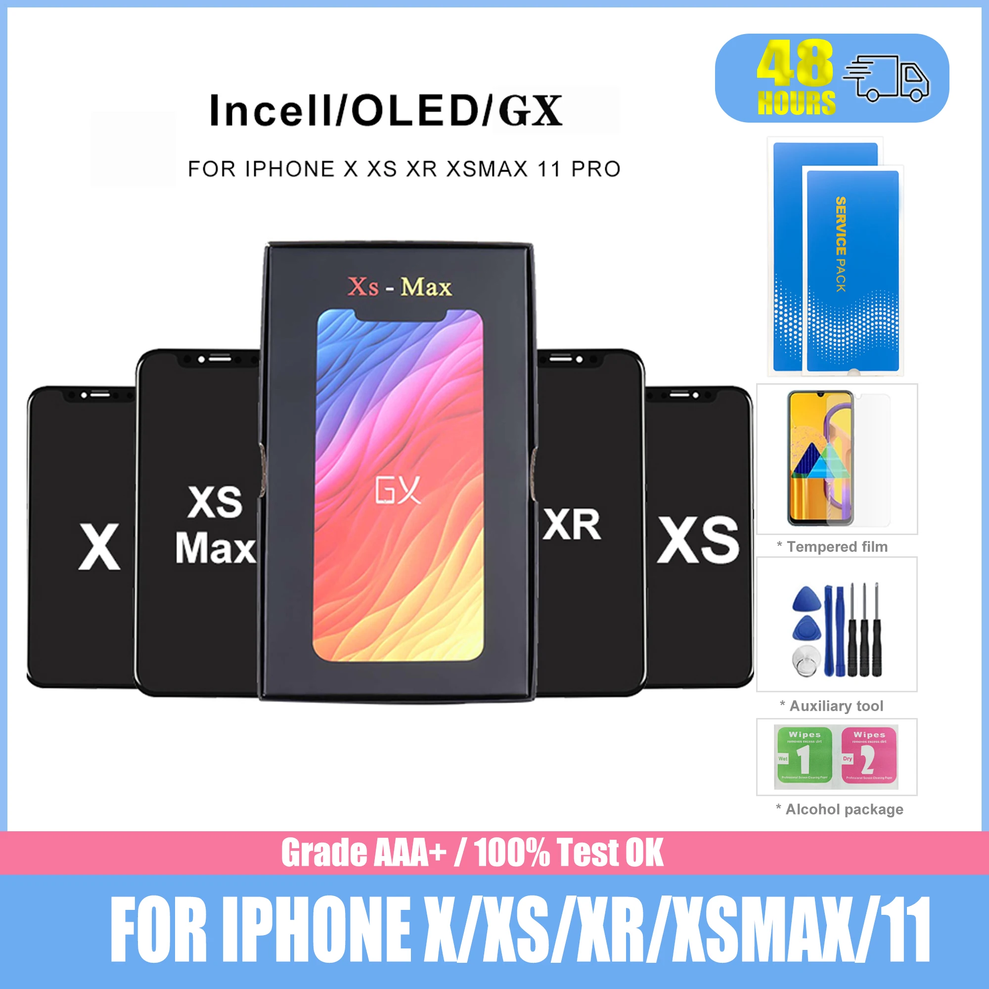 

Super Hohe GX OLED LCD для iPhone X XS Max 11 Pro, экран дисплея, дигитайзер, монтаж GX Weiche Pantalla для IPhone XS lcd