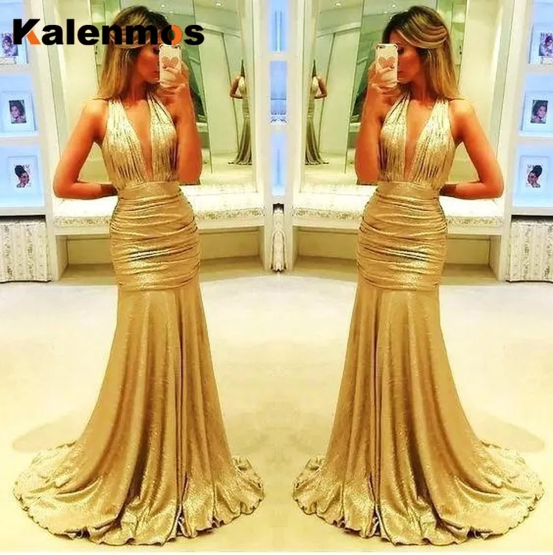 Сексуальное длинное платье для женщин однотонное с v-образным вырезом улицы