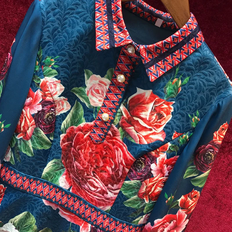 Женское платье с отложным воротником элегантное жаккардовое составного кроя