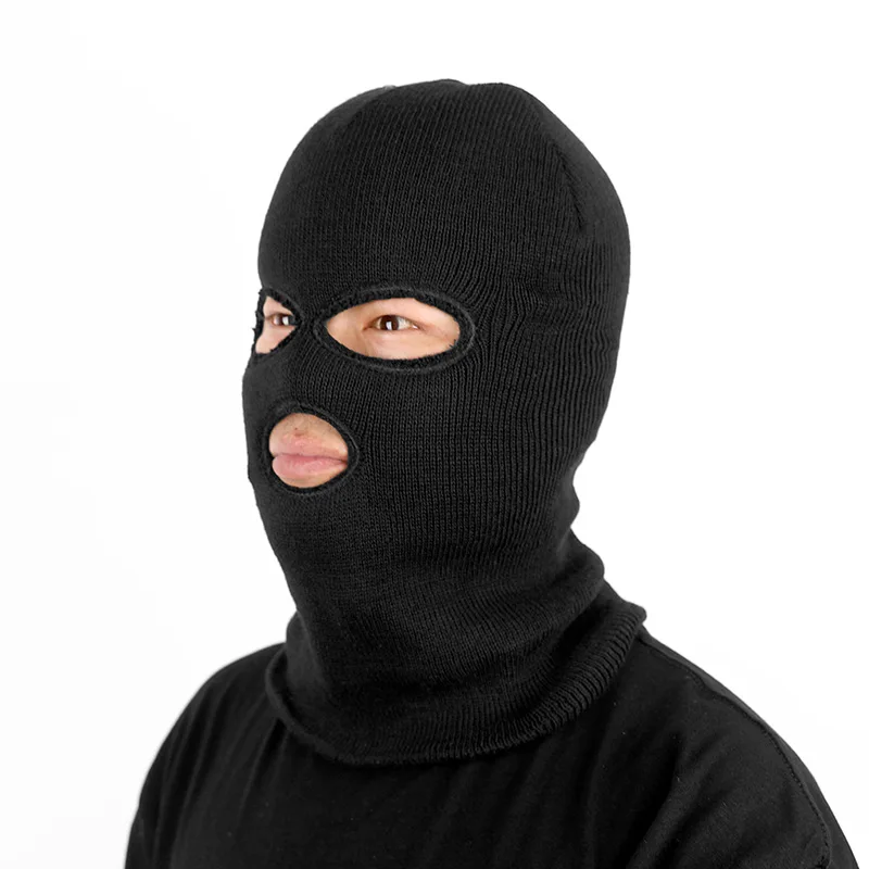 

Full Face Cover Mask Three 3 Hole Balaclava Knit Hat Army Tactical CS Winter Ski Cycling Mask Beanie Hat Scarf Warm Face Masks