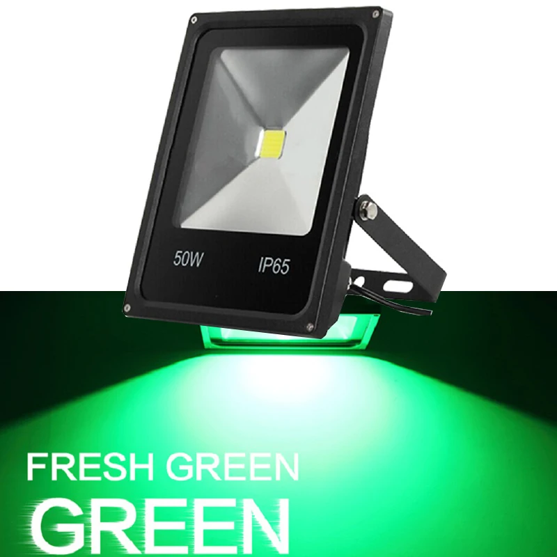 CP AC220V светодиодный прожектор, RGB, черный корпус, светодиодный светильник для наружного пейзажа, сада, поисковая лампа, светодиодный светильник, 10 Вт, 20 Вт, 30 Вт, 50 Вт, 100 Вт, 200 в - Испускаемый цвет: Green
