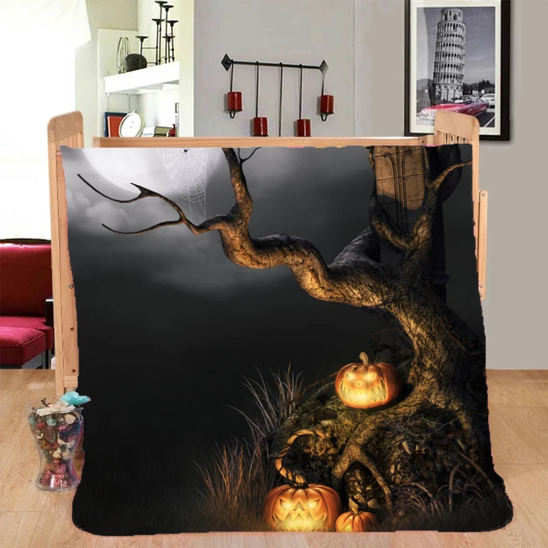Украшение для комнаты Хэллоуина одеяло дивана дорожное стеганое детей взрослых