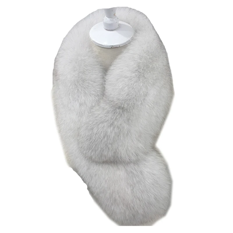 Воротник из лисьего меха для капюшона 85x15 см|rabbit fur scarf|rex rabbit scarffur scarf |