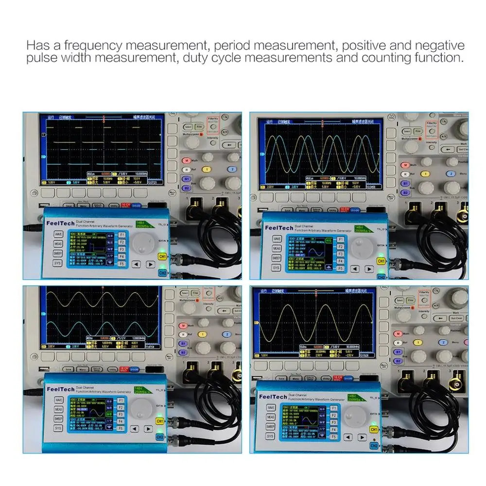 

Digital Dual-channel DDS Signal Source Generator Arbitrary Waveform Function 250MSa/s 15MHz Frequency Meter