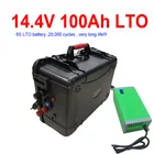 Литиевый titanate 14,4 В 100Ah аккумулятор лто BMS 6S, быстрая зарядка для лодки на колесах, инвертор, автомобиль + зарядное устройство 10A