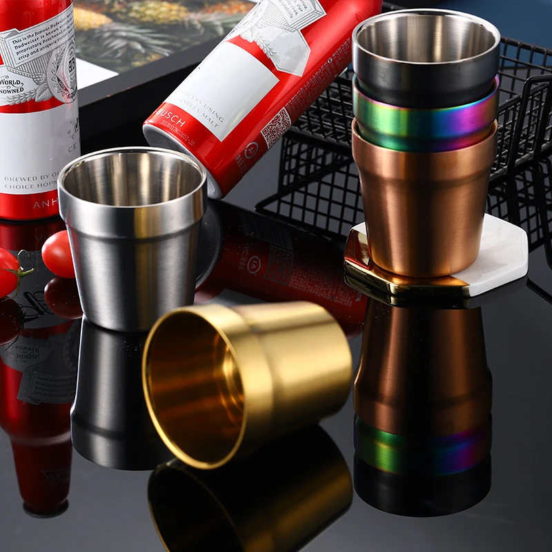 

101-200ml Creative Korean Mug for Tea Double Layer Insulation Coffee Drink Cups Home Tableware Restaurant Kitchen Drinkware