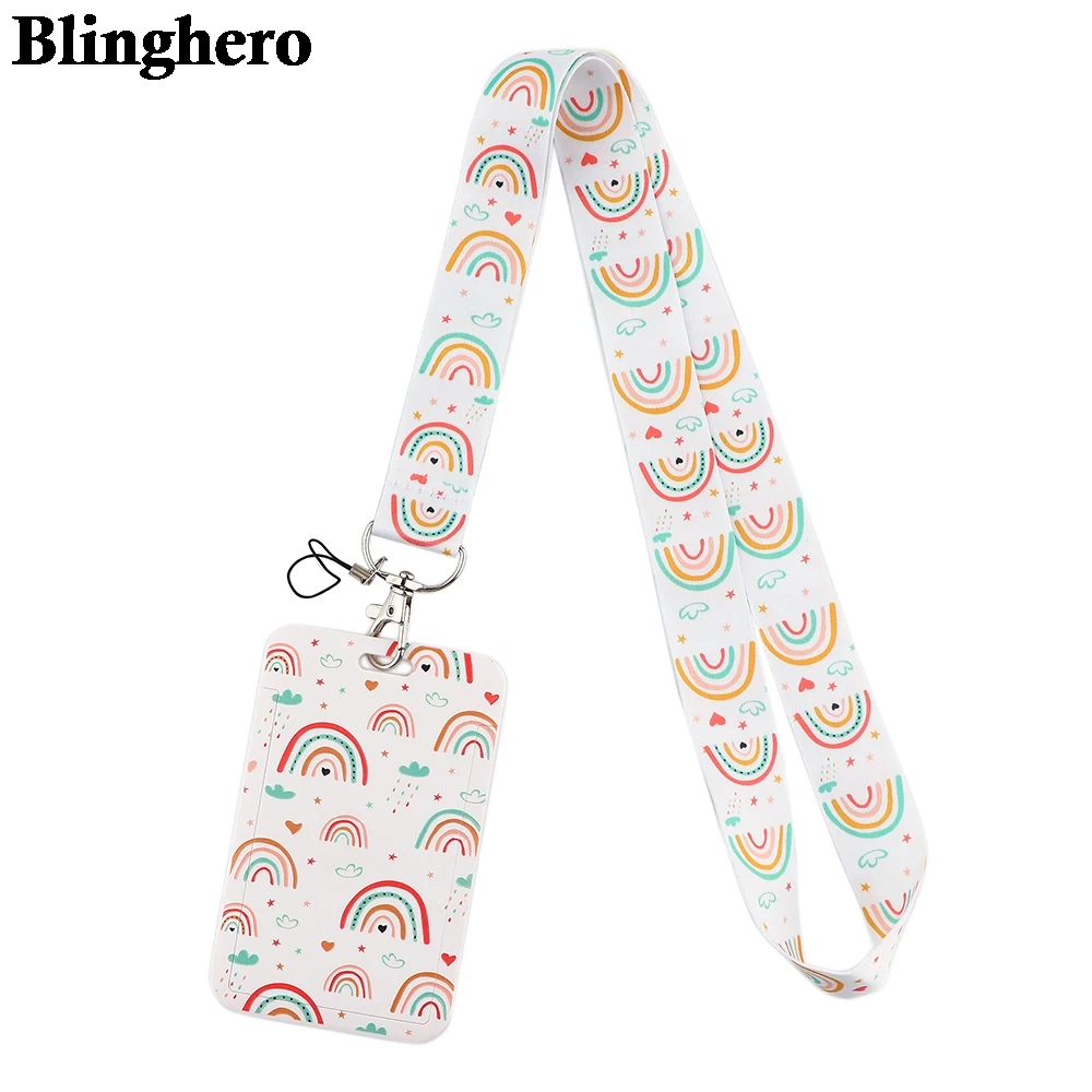 Ремешок на шею для удостоверения личности CB109 Радужный мультяшный ремешок