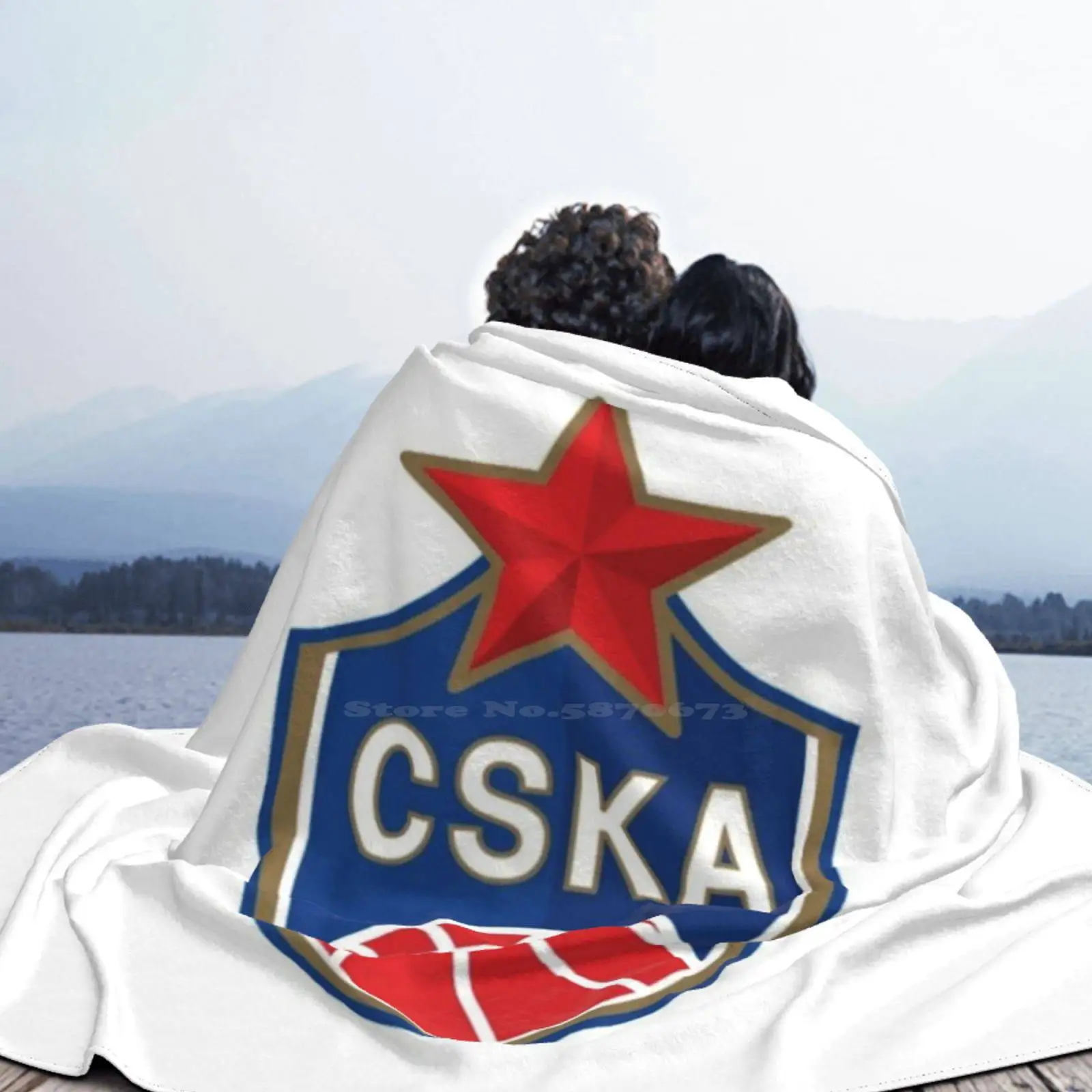 Московский логотип Cska модное смешное мягкое одеяло в трендовом стиле Россия