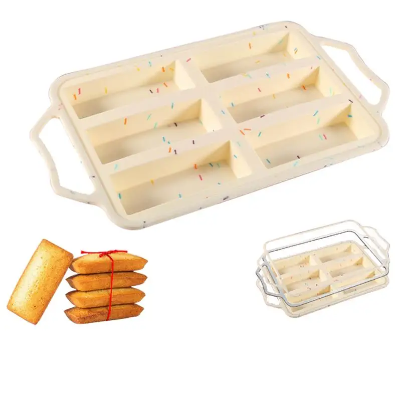 

1pc Food Grade Silicone Cake Pan 6 Cavity Cake Pan Rectangle Cake Mold With Handle DIY Baking Tools Accessories