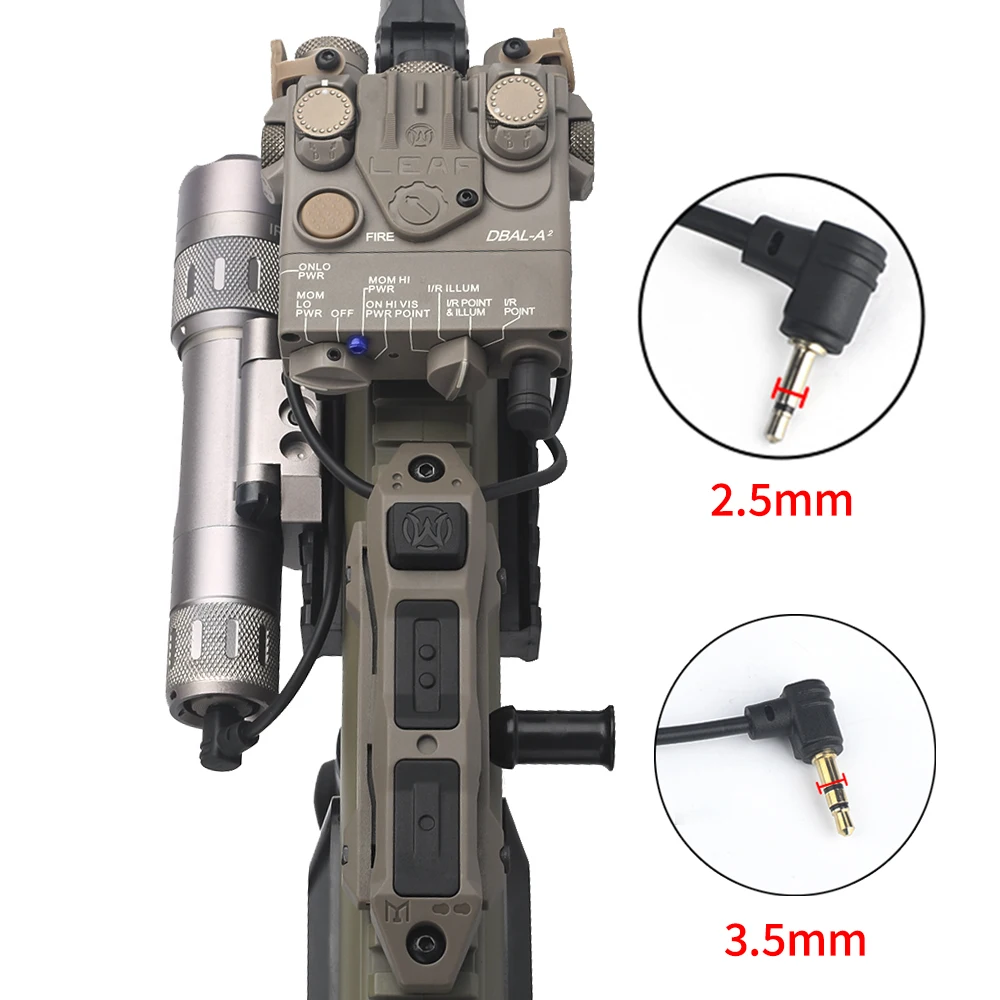 WADSN Airsoft Remote Dual Function Tape Switch Hunting M300 M600 Torch PEQ DBAL A2 2.5/3.5mm Fit Keymod Mlok Picatiny | Спорт и