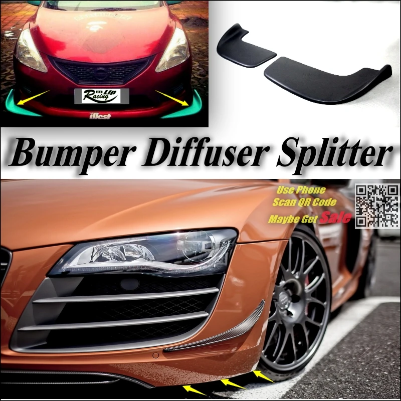 Автомобильный Разветвитель диффузор бампер утюжок для Audi R8 тюнинг кузова