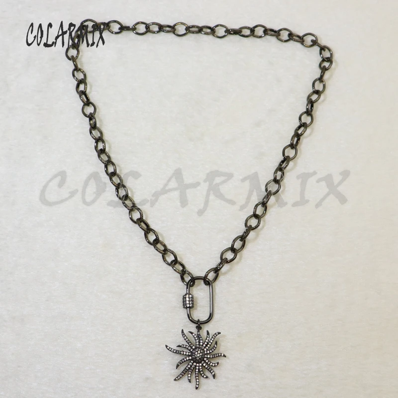 2 шт. ожерелье из черного циркония с пистолетом 24-дюймовое длинное высокое