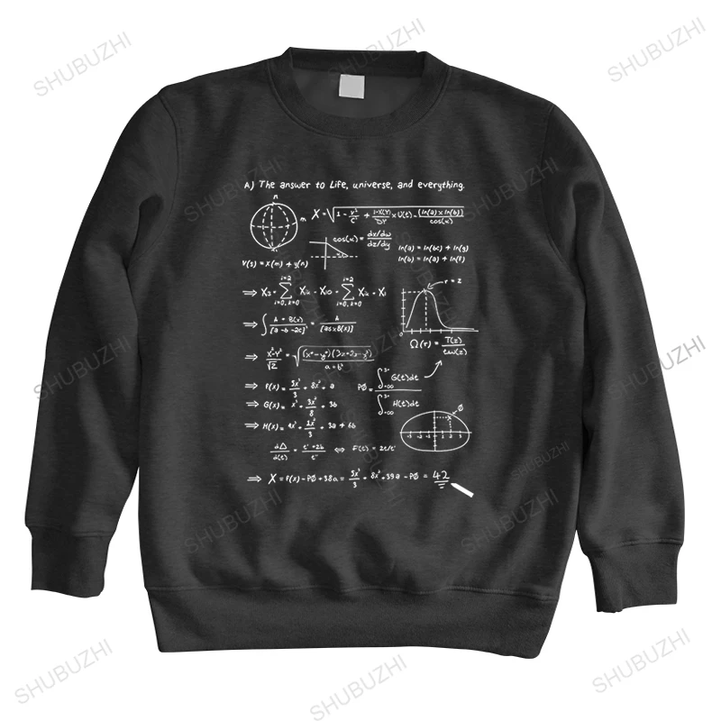 

man shubuzhi hoody Meaning Of Life sweatshirts Men Pure Cotton Humor Mathematical hoodie for Mathematicians Gift sweatshirt