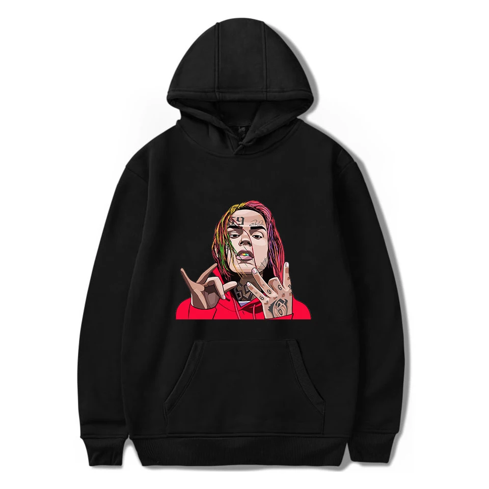 

Casual Aikooki High Quality Tekashi69 6ix9ine Sweatshirts Men/Women Popular Casual Harajuku Hoodie Print 6ix9ine Pullover Hoodie