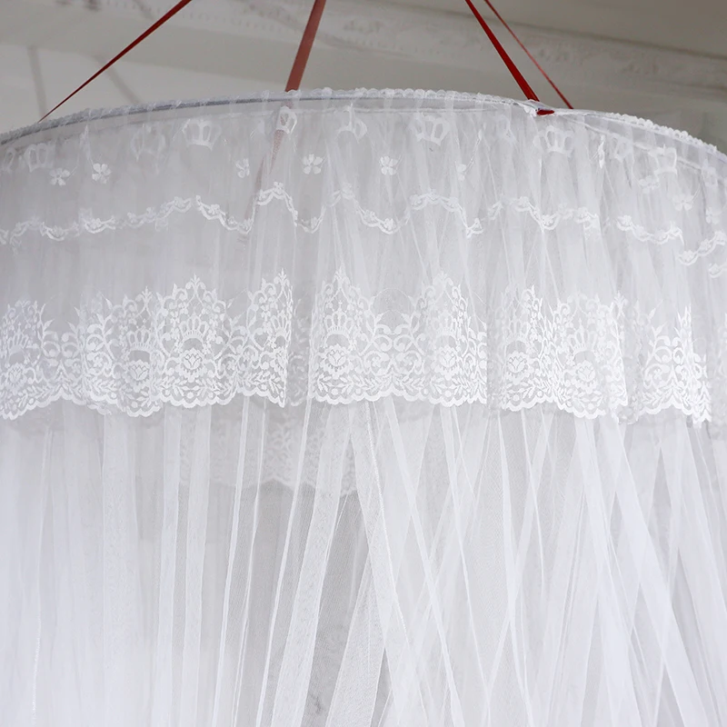 Круглый кружево навес балдахин шторы купол сетки от комаров Новый постельное