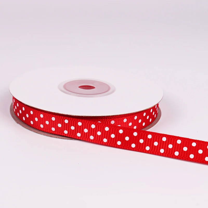 5 ярдов/рулон мультфильм в горошек напечатанный Grosgrain ленты милые серии ленты обруч для волос для девочки 10 мм - Цвет: 26