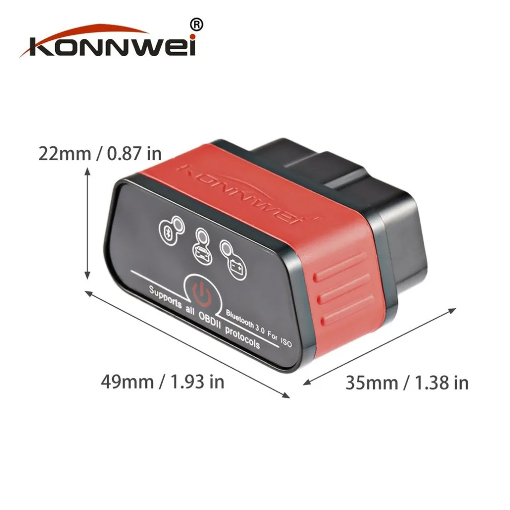 Konnwei KW903 ELM327 Bluetooth ODB2 автомобильный диагностический сканер детектор инструмент считыватель кода для Android автоматический сканер obdii