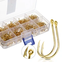 fishing tools 100 pieces fishing rusty steel barbed fish carp hook portable fishing tackle barbed fish hook packaging belt box