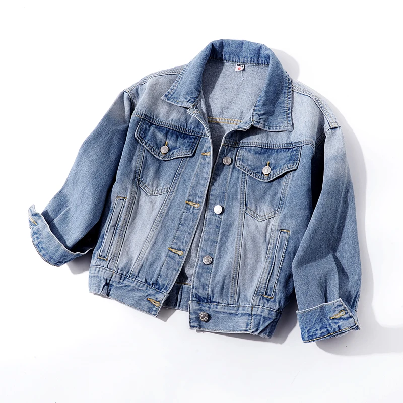 Весенняя Свободная джинсовая куртка с эластичной резинкой на талии Женская