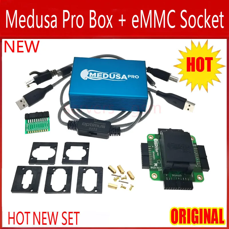 Новый оригинальный адаптер Medusa PRO Box + eMMC JTAG Clip для LG Samsung и Huawei с кабелем Optimus|Детали