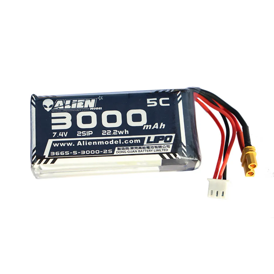 

2S литий-полимерный аккумулятор 7,4 в 3000 мАч 5C XT30 DC5.5 разъем для Fat Shark HDO DJI FPV Goggles Jumper T16 RC Controller радиозапчасти