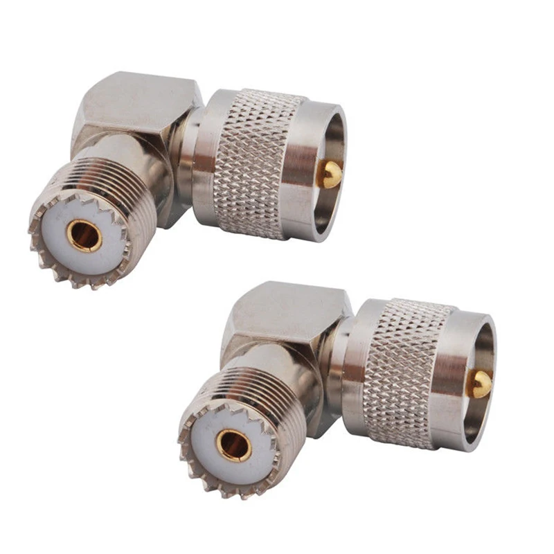 

Promotion! RF Coaxial Coaxial Adapter UHF Male PL259 To Female So239 Right Angle Connector PL-259 Male To SO-239 Female 90 Degre