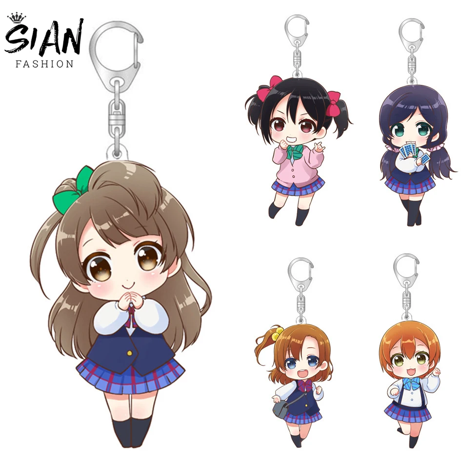

Anime Lovelive Acrylic Keychain Holder Minami Kotori Cartoon Cosplay Figures Keyrings Unisex Key Chain Jewelry Accessories Gifts