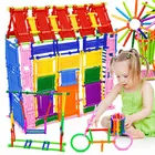 500 шт.компл. волшебная палочка, магнитный дизайнерский Строительный набор, модель и строительство, пластиковые строительные блоки, обучающие игрушки для детей
