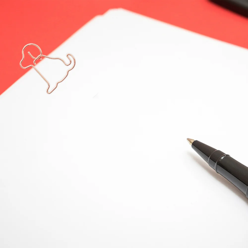 

40pcs Metal Clips Cartoon Animal Shape Paper Clips Stationery Supplies