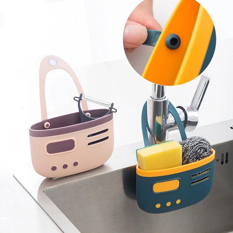 

Double Layer Drain Basket Sink Shelf Adjustable Faucet Hanging Holder Hollow Soap Sponge Storage Rack Bathroom Kitchen Gadgets