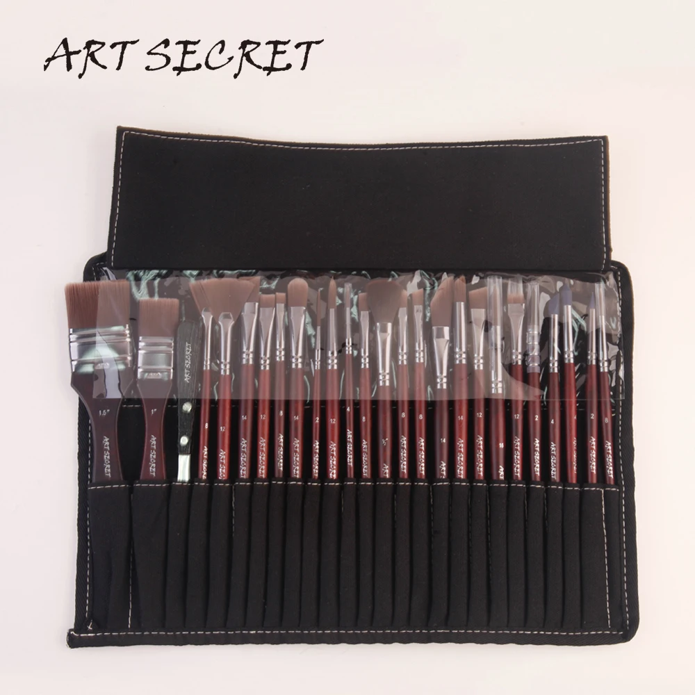 Artsecret High Grade 2255 26PC/Set Watercolor Acrylic&Oil Multi-Functional Free Style Art Brushes Kit Painting Artist Supplies