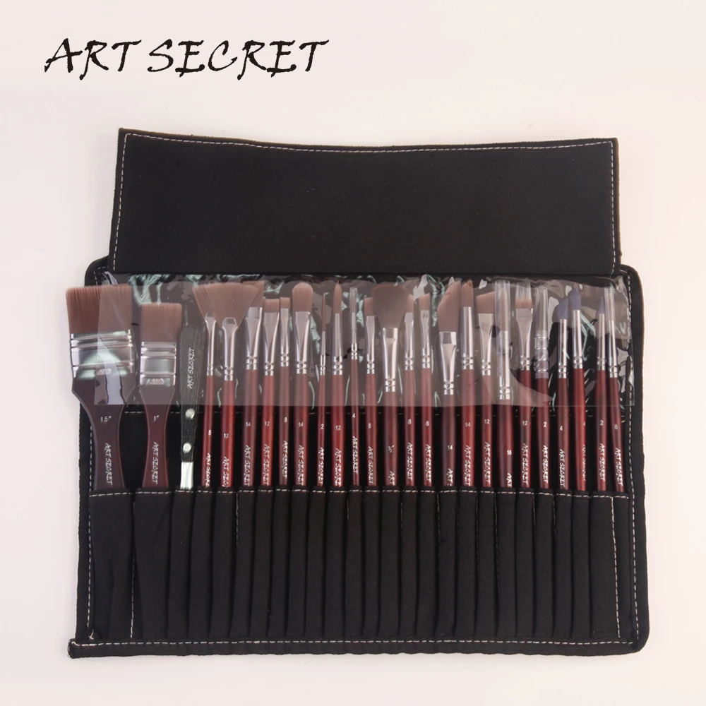 Набор акварельных акриловых и масляных кистей Artsecret 2255 26 шт./компл. | Канцтовары
