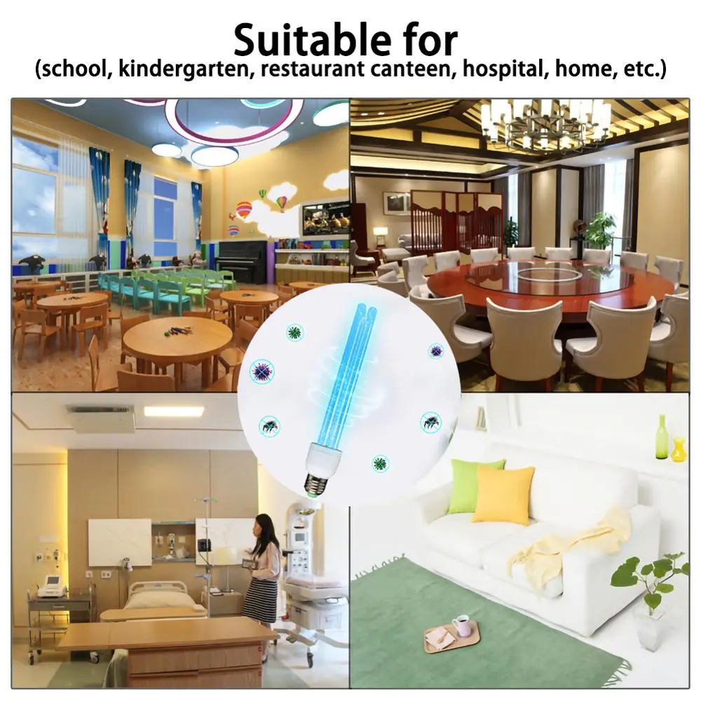 E27 кварцевый бактерицидный светильник стерилизация CFL озоновая лампа