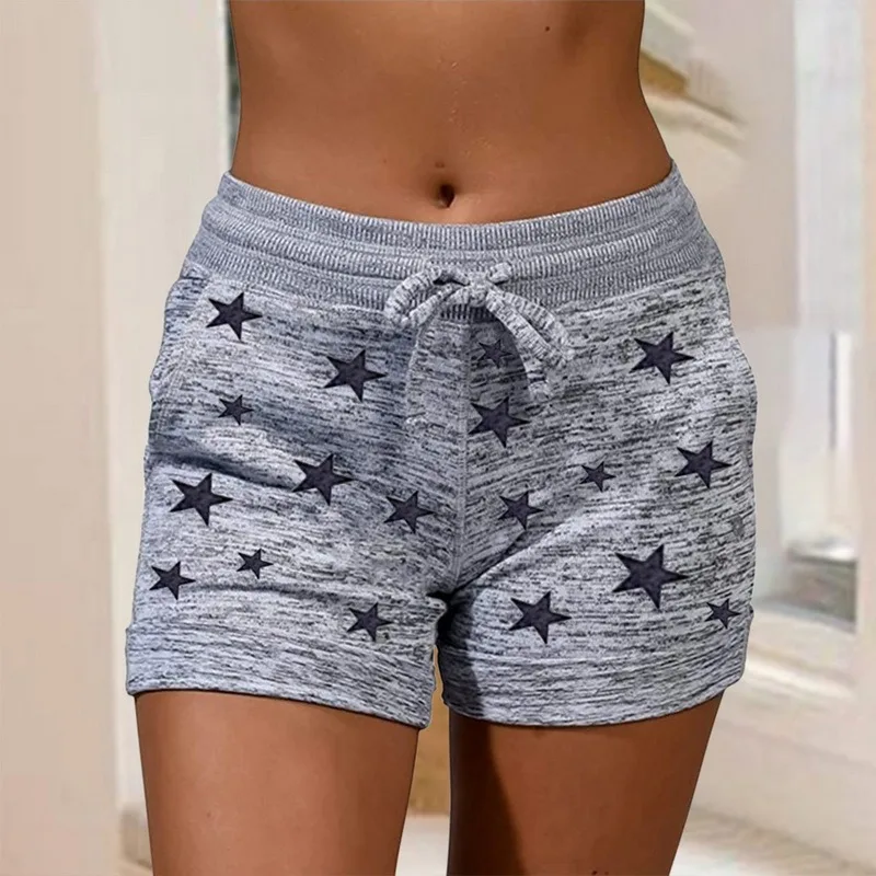 

2021 Summer Women Casual Running Sports Shorts Waistband Elastic Waist Shorts Fashion Female Girls Solid Loose Shorts