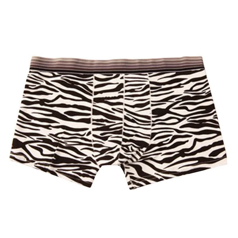 zebra Мужские модные боксеры с 3D принтом, новинка, сексуальное дышащее нижнее белье, повседневные, эластичные, мягкие, тонкие, удобные, короткие штаны - Цвет: zebra