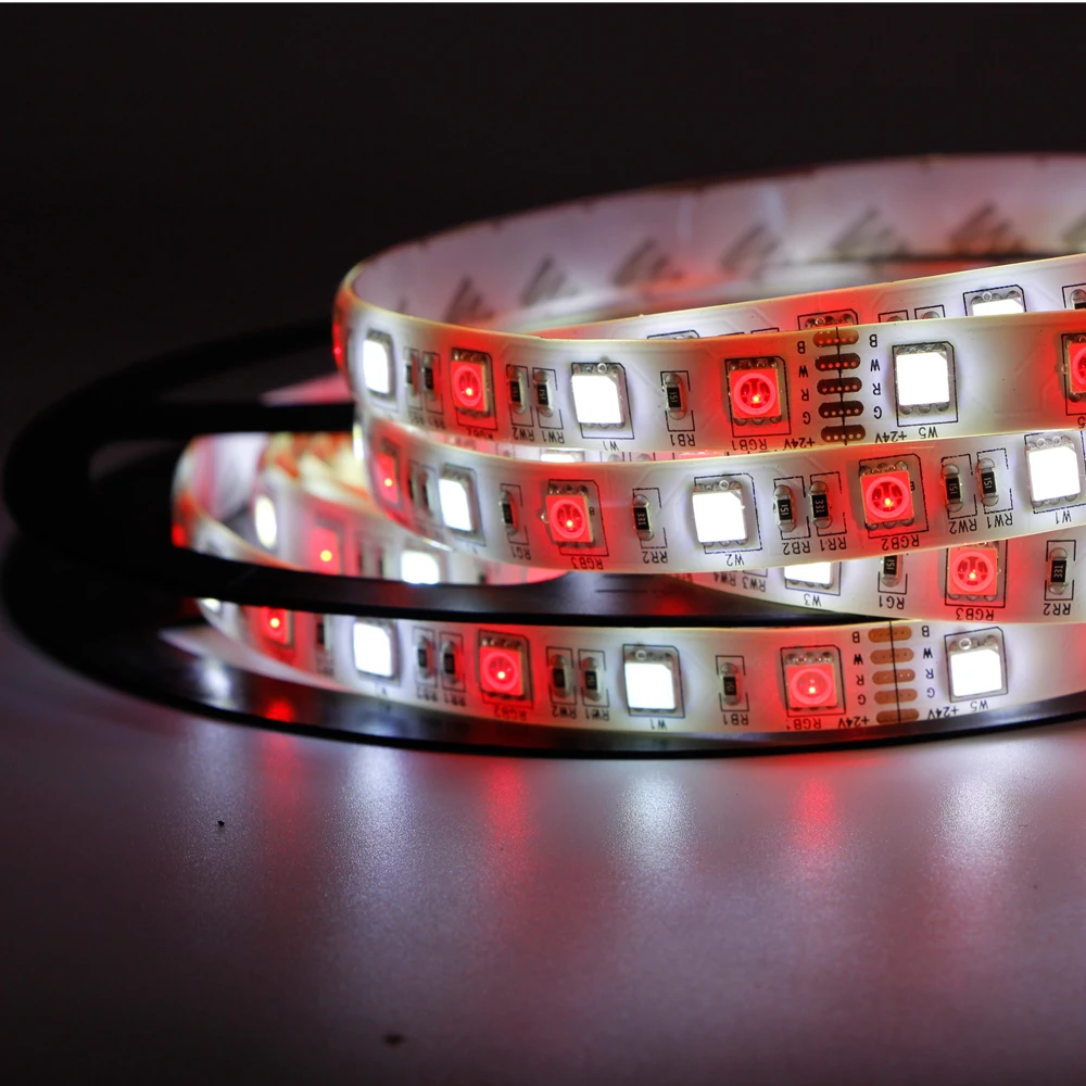 Светодиодная лента RGB CCT 5050 DC 12V 24V 4 в 1 5 цветов чипы + WW CW 60 светодиодов/м м/лот RGBW 12