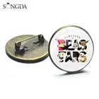 2020 Японские Аниме BEASTARS круглые Броши стеклянный кабошон с фото Бронзовый, серебристый цвет Металлические Булавки значки отаку аксессуары