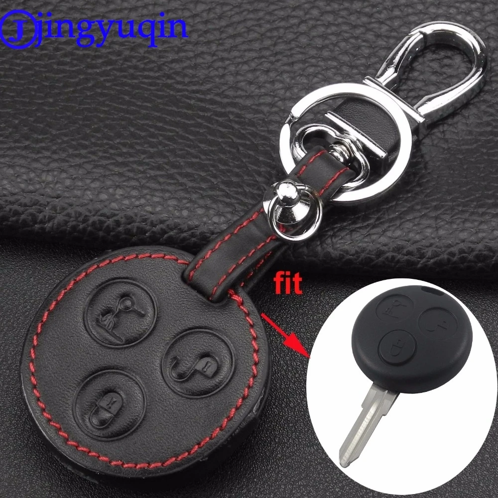Jingyuqin 3 Buton автомобильный Стайлинг искусственная кожа чехол для Mercedes Benz Smart Fortwo