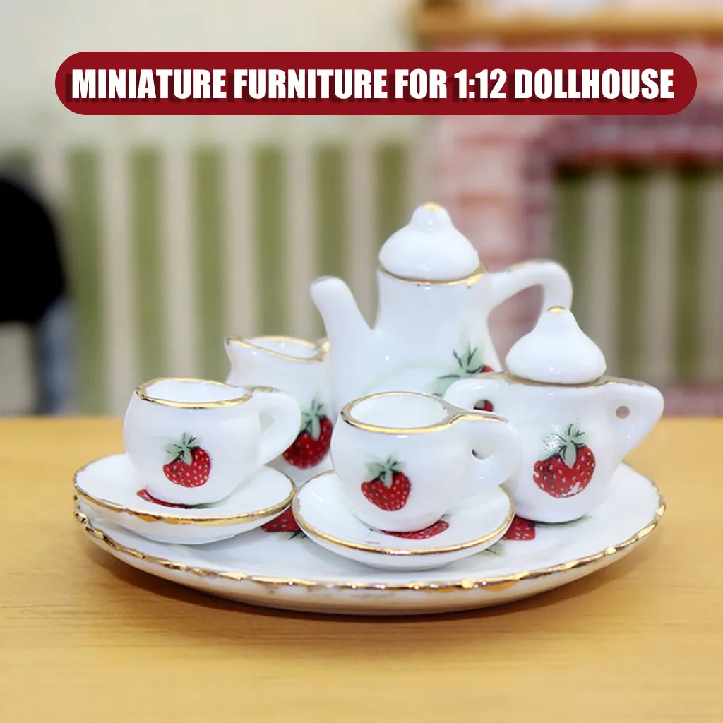 1:12 Кукольный домик миниатюрная мебель керамика чайный набор для гостиной