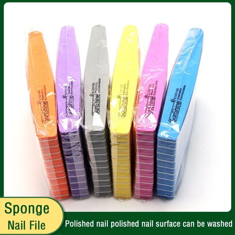10 шт./лот Солнечный свет двойная сторона пилочки для ногтей буфера 100/180