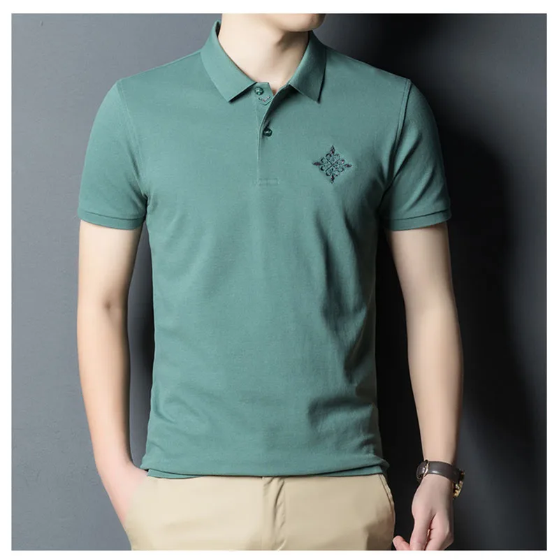 

Spring/Summer 2021 New Man Polo Shirt Mens Casual Sleeve Stand-up collar Men Short Sleeve Polo Men T Shirt for Man Polo Shirt