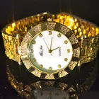 Круглые золотые женские часы Missfox, модные роскошные женские наручные часы, браслет, кварцевые часы, женские часы, алмазные, простые, для вечеринки, в стиле хип-хоп