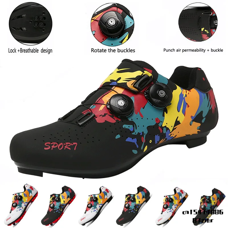 

Cycling Sneaker Mtb Shoes Speed Cycling Shoes Womens Road Cycling Footwear Man Mountain Clit Bike Trainers Indoor Professional