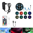 Светодиодный ночсветильник для шкафа с инфракрасным датчиком движения, Светодиодная лента RGB 5050 для шкафа, гардероба, кровати, водонепроницаемая лента, 12 В постоянного тока