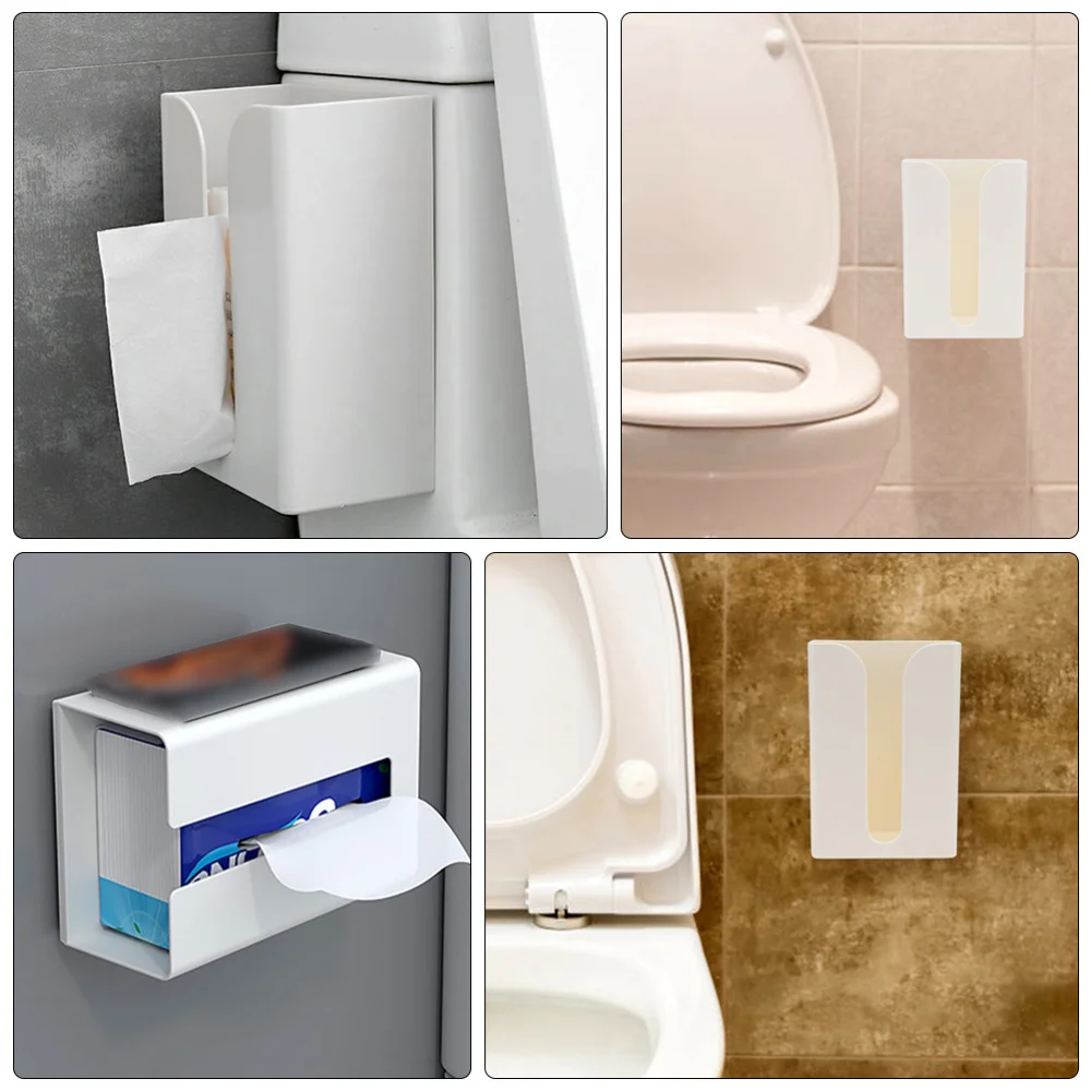 

2pcs Punch-Free Box Bathroom Tissue Storage Holder Paper Box