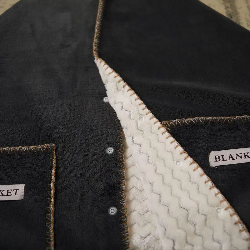 

Fashion Shawl Blanket Solid Color Gray Black Geometry Lattice Stripe Soft Flannel Bedding Set For Spring Autumn Winter For Woman