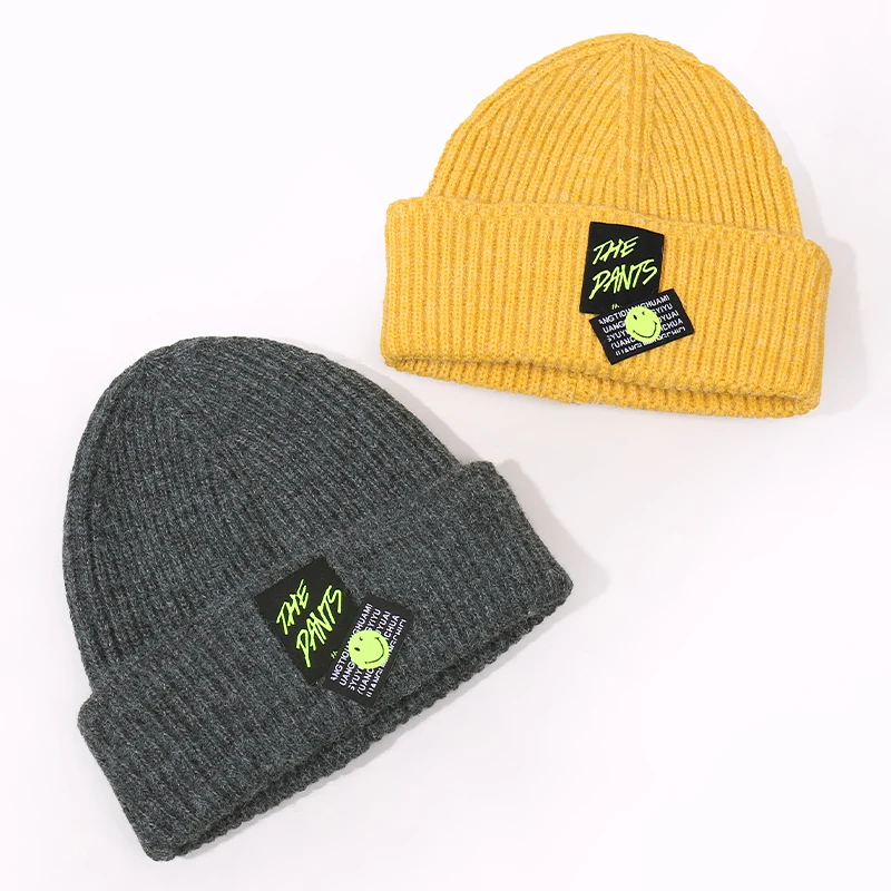 

New Autumn Winter Fashion Warm Street Style Knit Hat Female Korean Couple Casual Versatile Wool Hat Riding Ear Protection Cap