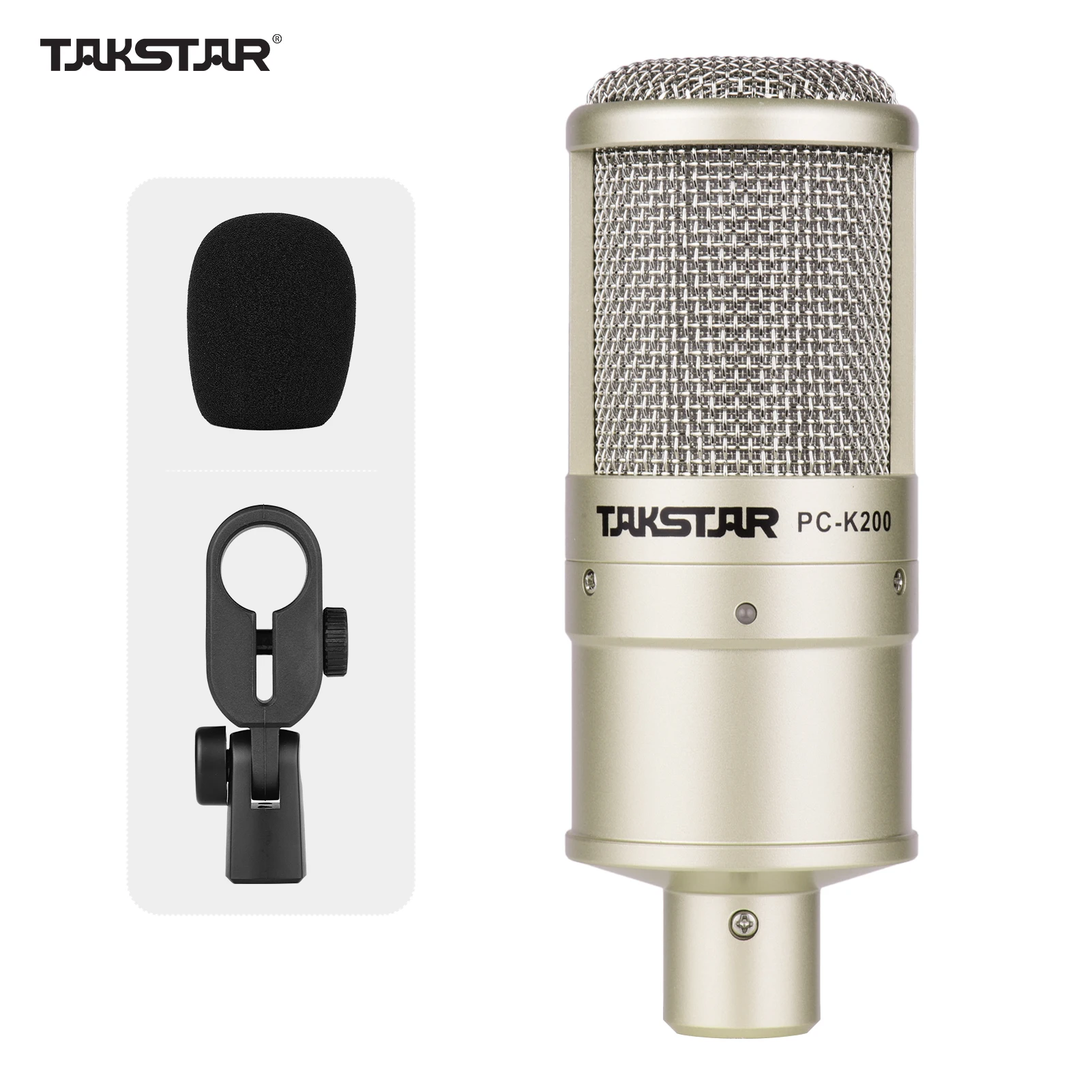 TAKSTAR PC-K200 Cardioid-directional Condenser Recording Microphone Metal Structure Wide Frequency Response with Shock Mount | Спорт и